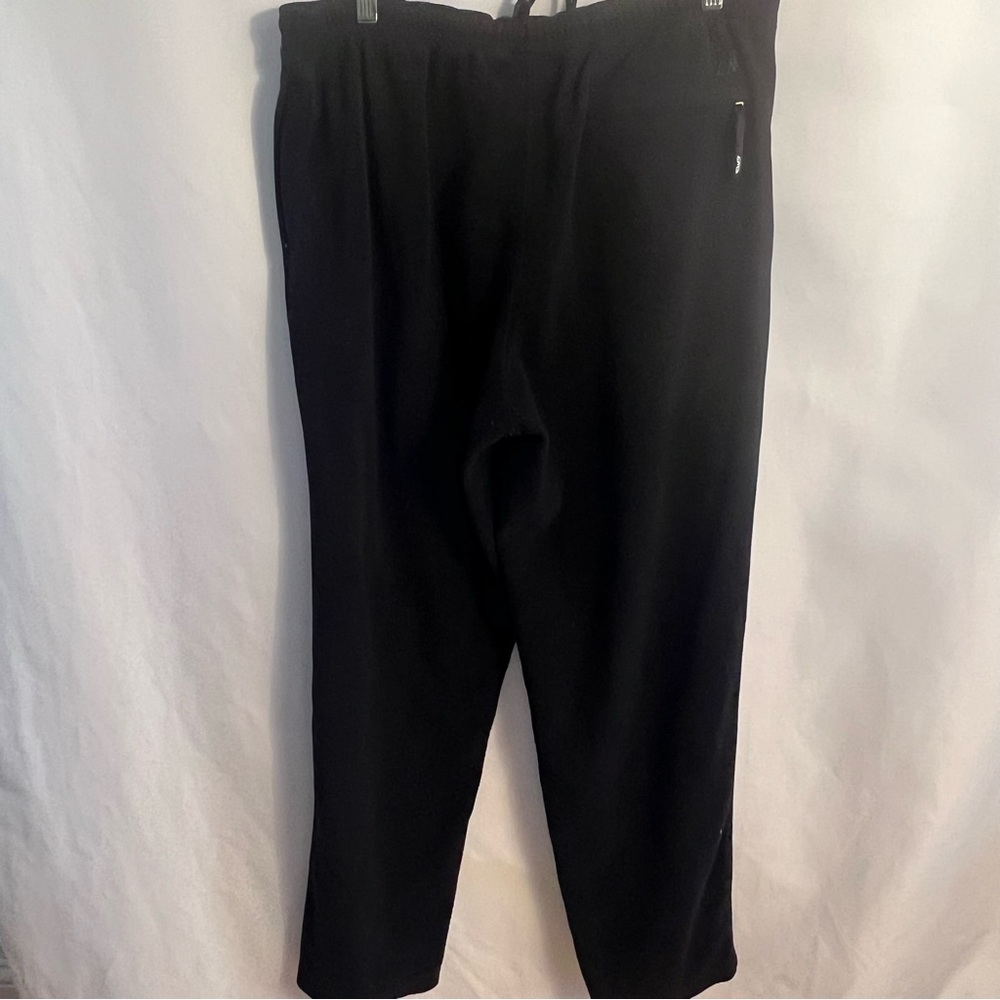 EMS Thick Fleece Pants Mens L Large Black Pockets Elastic Tie Waist Sweatpants - Picture 8 of 8